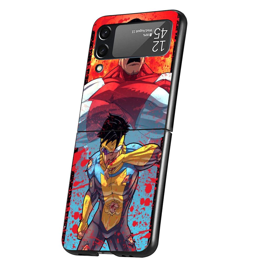 Cool I-Invincible Cover Phone Case For Samsung Galaxy Z Flip 7 6 5 4 3 5G Flip7 Flip6 Flip5 Flip4 Flip3 Black Fundas Shell