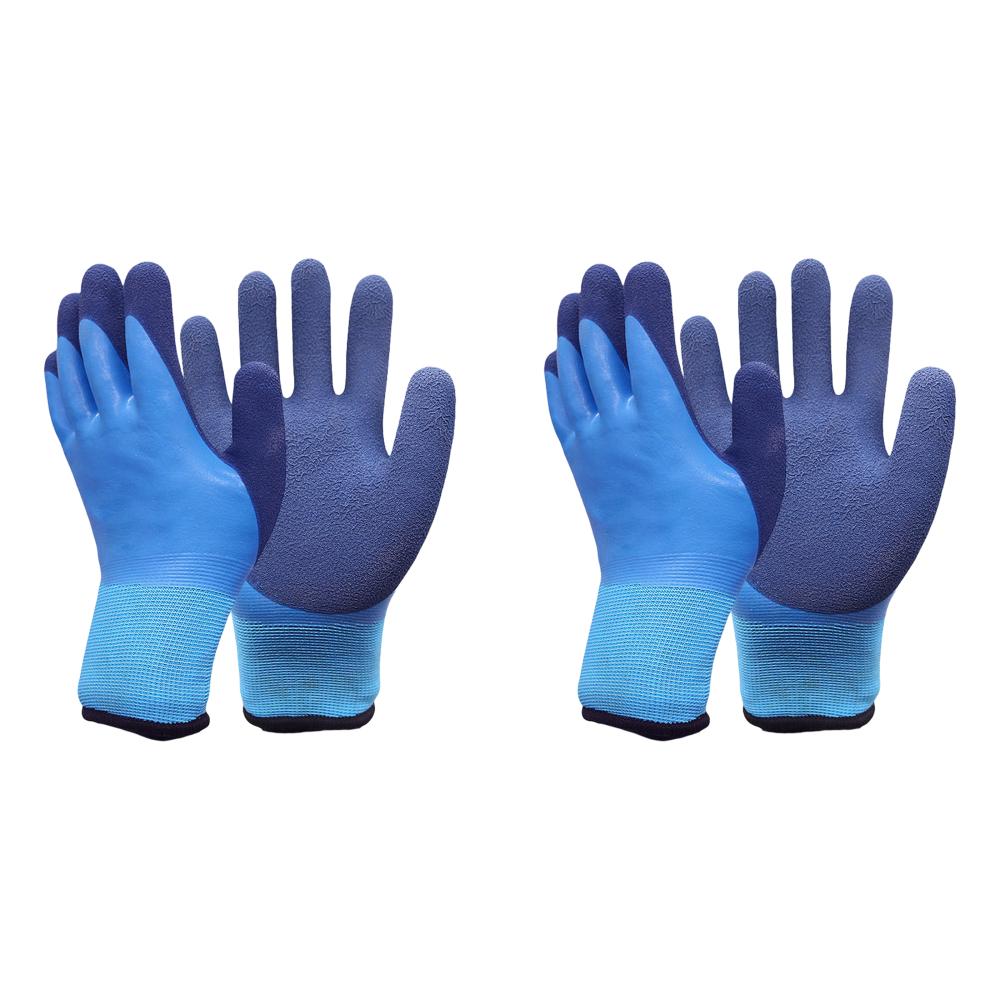 

Double-Layer Coldproof Full Finger Work Gloves Non-Slip Thicken Labor Protection Gloves Waterproof Rubber Auto Repair Gloves