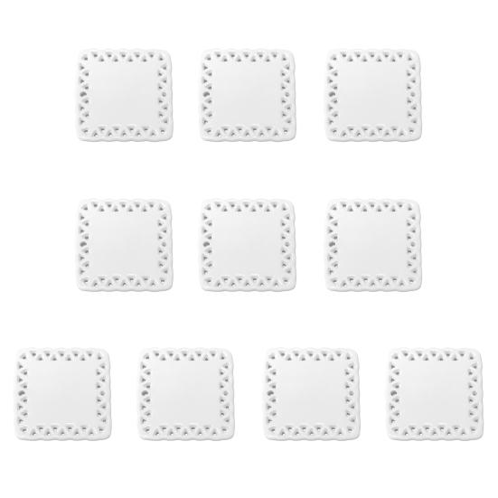 Sublimation Ceramic Ornament White Sublimation Blank Ornament Unfinished Christmas Hanging