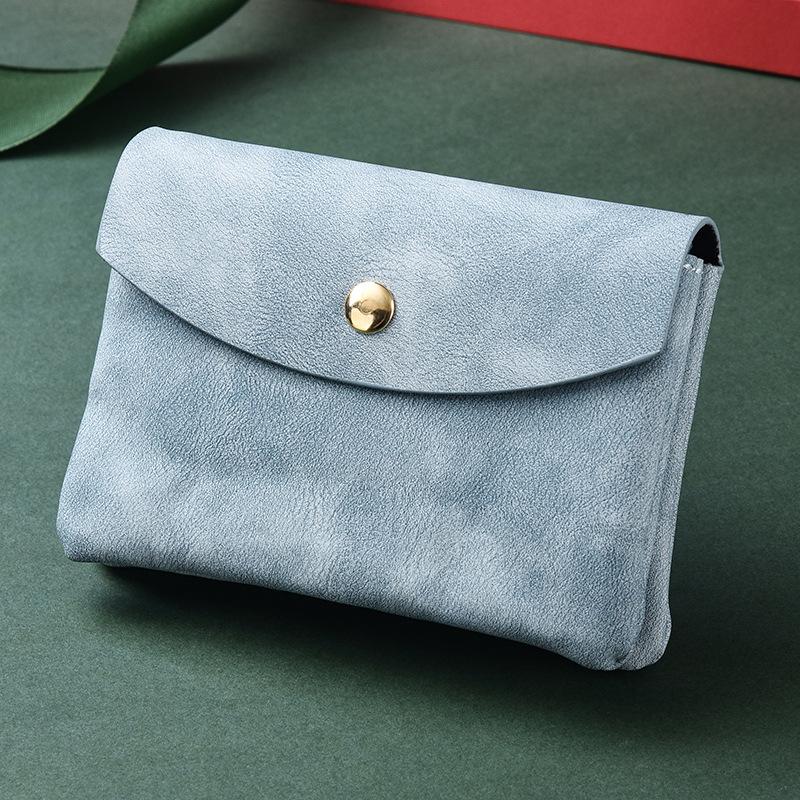 Doppellagige Wechselgeldtasche, Kartenetui für Herren und Damen, große Kapazität, Münzfach, weiche Tasche mit Druckknopf, kleine Mini-Kurzgeldbörse.