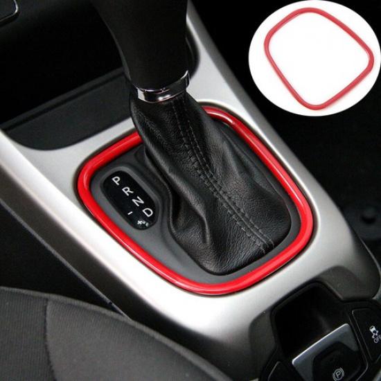 1x Interior Gear Shift Box Frame Trim Cover For Jeep Compass 17+ Red Accessories