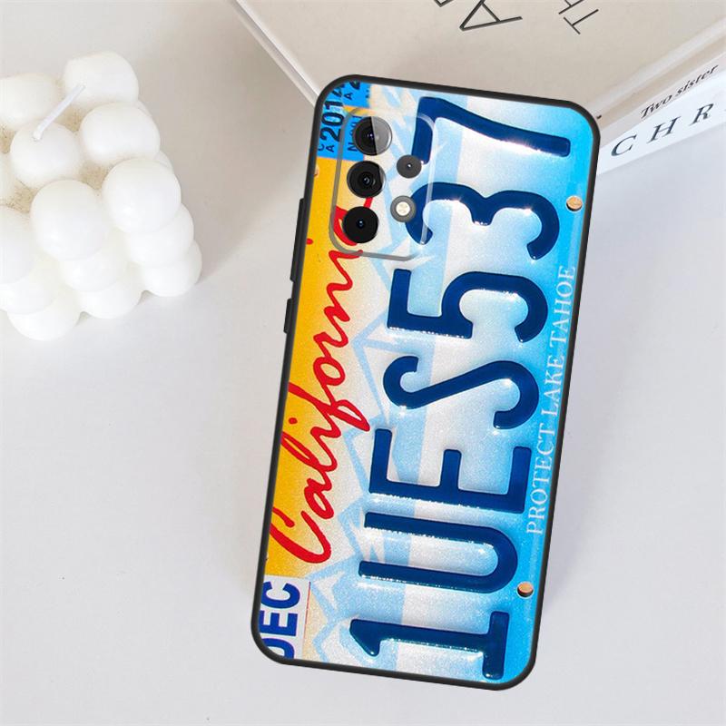 

USA LICENSE NUMBER PLATES For Samsung Galaxy A05 A06 A16 A26 A54 A34 A14 A22 A32 A52 A55 A35 A15 A53 A13 A36 A56 Case Samsung A32 5G