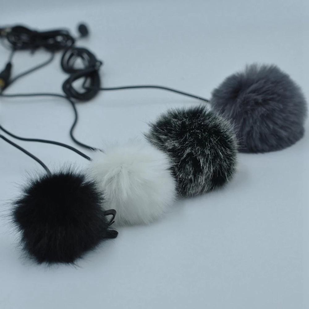 Audio Black Outdoor Microphones Lapel Mic Windscreen Lavalier Furry Wind Muff Microphone Windshield