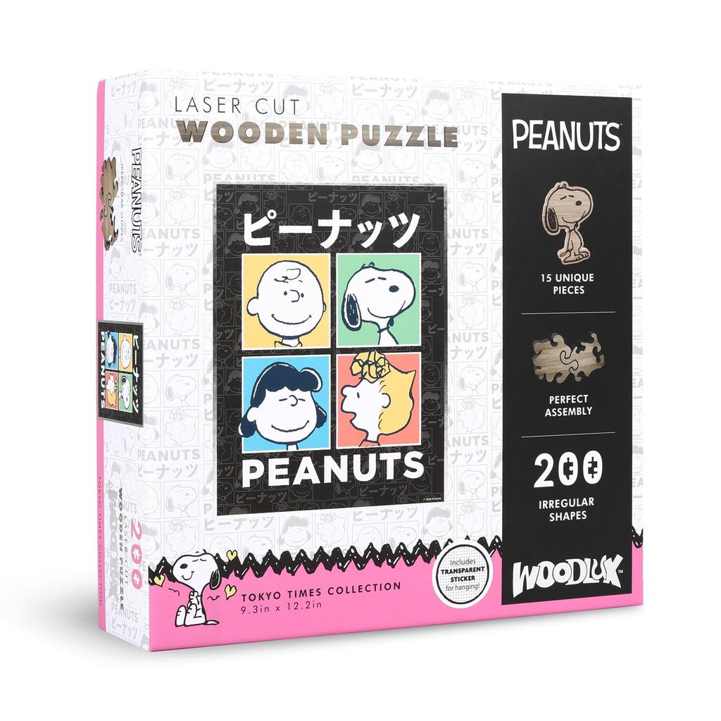 PEANUTS Snoopy Jigsaw Puzzle, Wooden Puzzle, 200 Pieces (23.7 X 31 Cm), 5mm Thick, Official Design, Irregularly Shaped Pieces, Racer Cut, Snoopy and F