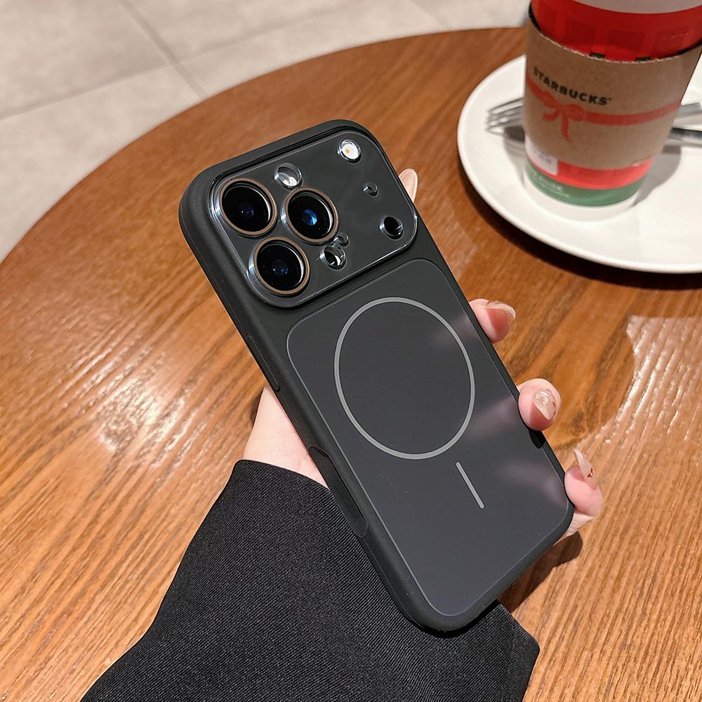 Luxury Glass Camera Protect Phone Case For iPhone 17 16 15 14 13 Pro Max 17Pro For Magsafe Magnetic Liquid Silicone Soft Cover