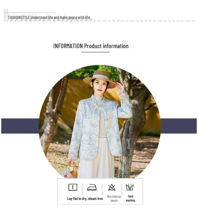 2026 New Autumn Chinese-Style Jacket for Middle-Aged Women with Frog Button