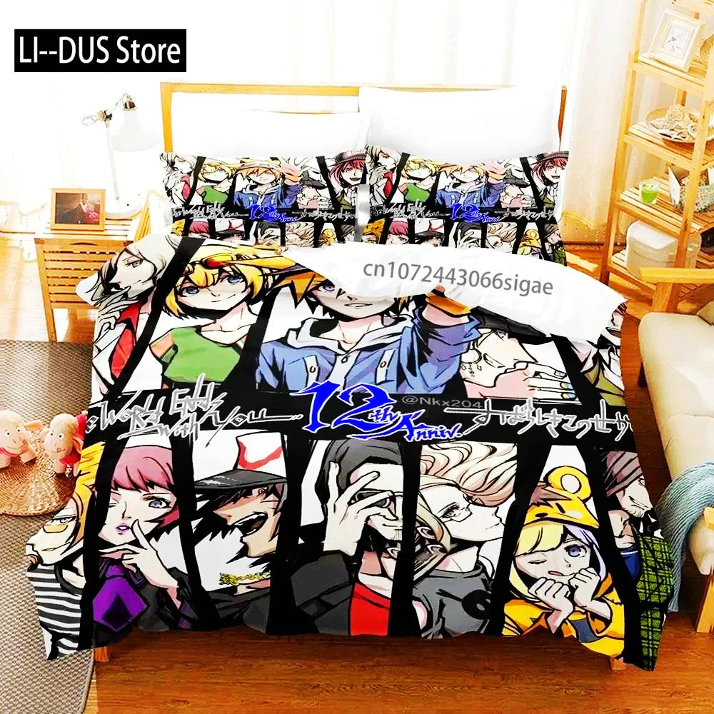 

Comforter Anime The World Ends With You Neku Sakuraba Bedding Set Bed Set Comforter King Queen Size Comforter (quilt)-EU Single(135*200cm)3pcs