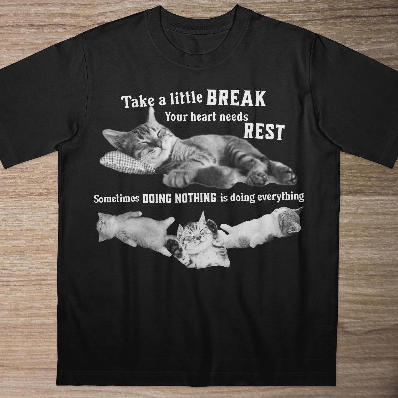 Sarcastic Funny Saying High Quality Cat Tshirt Silly Sleepy Cat Unhinged Sarcastic Humor Meme Tshirt S