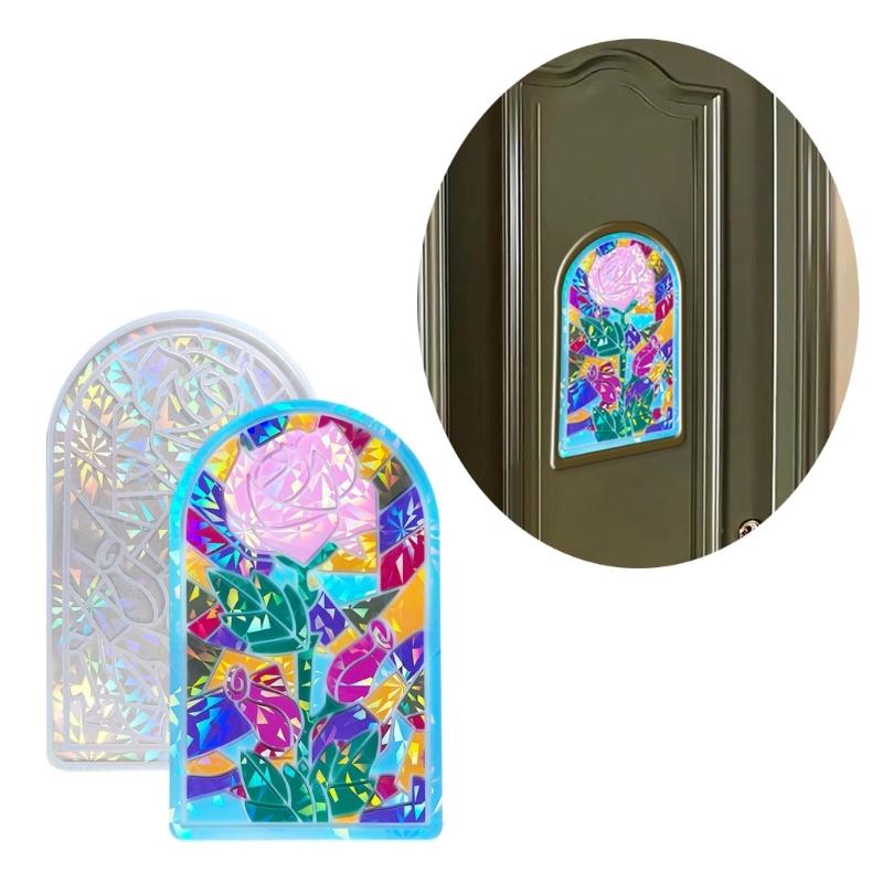 Holographische Rose Dekorative Malform Wanddekorationen Silikonform Vintage Dekorative Wandkunst Harzform