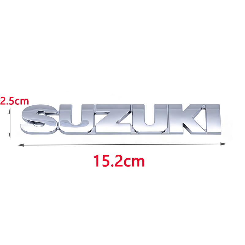 ABS Logo Suzuki Emblem Letters Sticker Car Rear Trunk Badge For Suzuki Swift Samurai Vitara SX4 Jimny Alto Kaiser Ingnis DZire