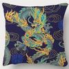 1pc, Traditional Chinese Dragon Design Short Plush Pillowcase, Size 45X45Cm, Single-Sided Printed, Decorative Pillow Cover with Zipper Closure, Suitab