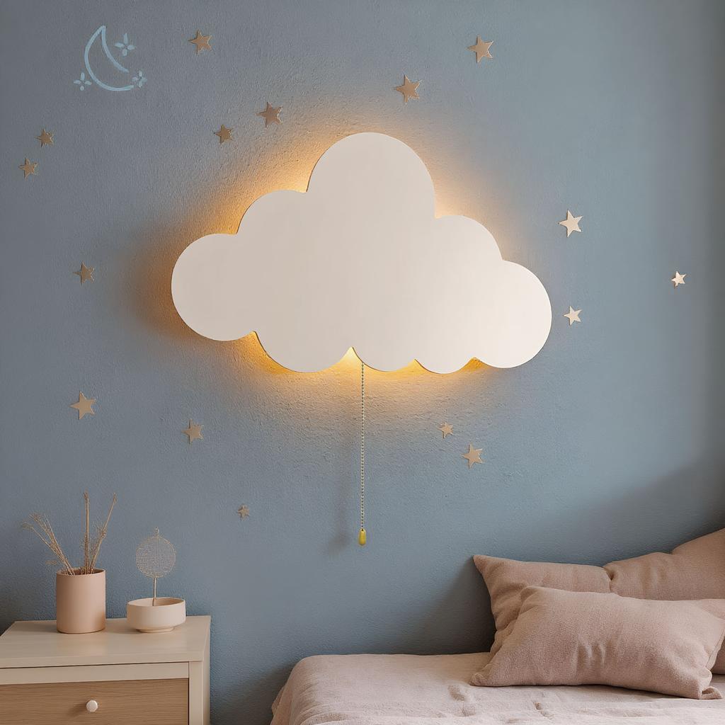 Cloud Light Floating Cloud Wall Lamps for Kids' Bedrooms Battery-operated Hanging Night Lights Gift Room Christmas Decoration