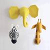 3D Children Animal Wall Mount Stuffed Toys Kids Room Nursery Wall Home Decor Accessories Birthday Gifts Zebra/Elephant/Giraffe