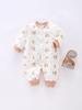 Baby Autumn/Winter 40g Padded Newborn A-Class Romper: Thin Cotton, Warm Crawling Outfit