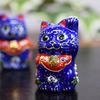 Waza no Kura Maneki Neko Figurine Kutani Ware Chibi Aomori-kun Opening Celebration Birthday Present Pair Gift