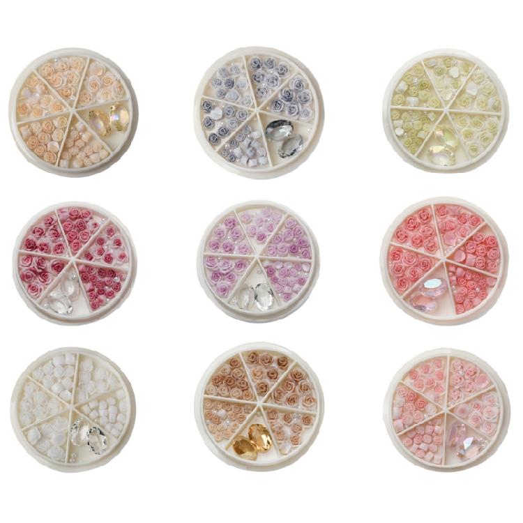 Nail Art Charms 3D Flowers Nail Art Decoration Rose Flowers Nail Charms for Home