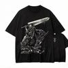 Berserk Guts Print Unisex Loose Short Sleeve Harajuku Style Graphic Women And Men T-shirt