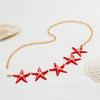 Gold Color Sea Star Waist Chain Minimalist Beads Belly Chain Bohemian Body Chain  Dress Decoration