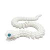 3D Printed Snake Articulated Toy, Flexible Jointed Serpent Figurine, Realistic Fidget Stress Reliever for Adults, Office Desk Decor Gift