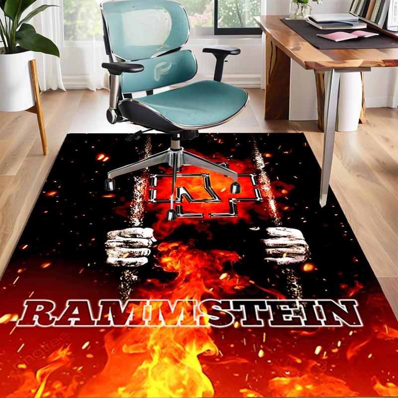 1pc Rammstein2 Design Area Rug - Non-Slip, Soft & Cozy Floor Mat for Living Room, Bedroom, Office - Indoor/Outdoor Decorative Carpet