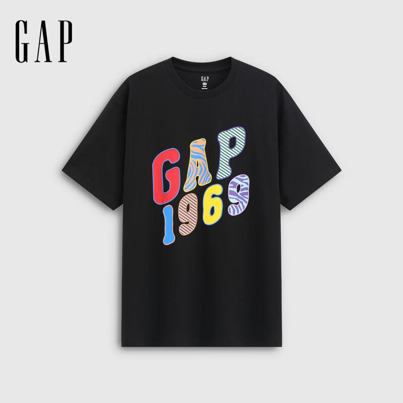 Gap Unisex Logo Print Loose Fit Short Sleeve T-Shirt