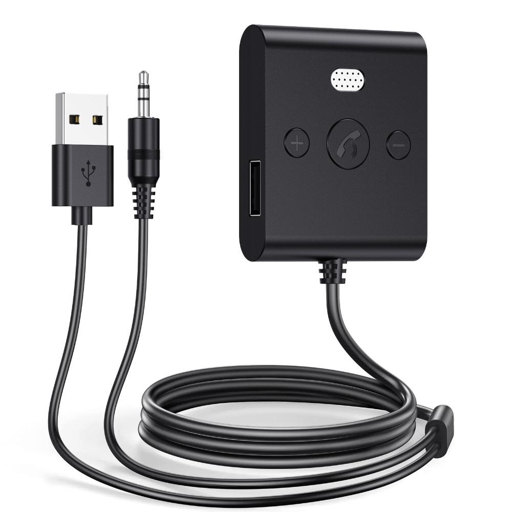 Car Bluetooth Receiver 3.5mm Bluetooth Music Receiver 5.4 High Definition Hands-free Call Car U Disk Playback