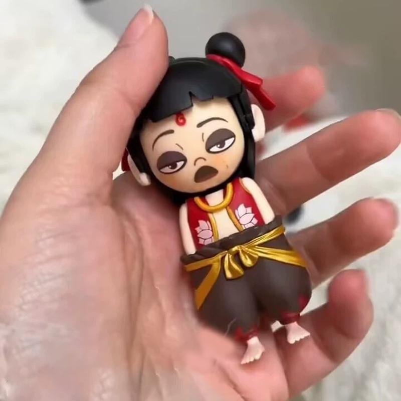 2025 Funny Nezha 2 Change Face Miniatures for Women Men,4 Types,Movie Character Model,Bag Pendants,Decor Figurines,Friends Gifts