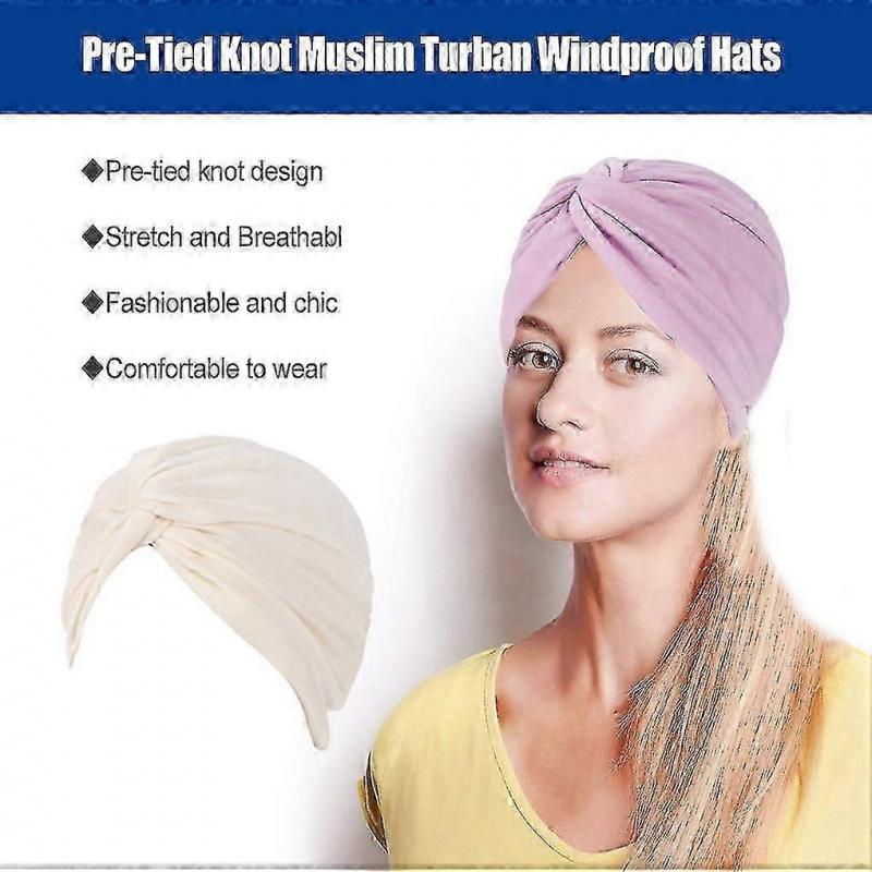 Colorful Islamic Head Scarf for Women with Knot Design,Suitable for Various Brands
