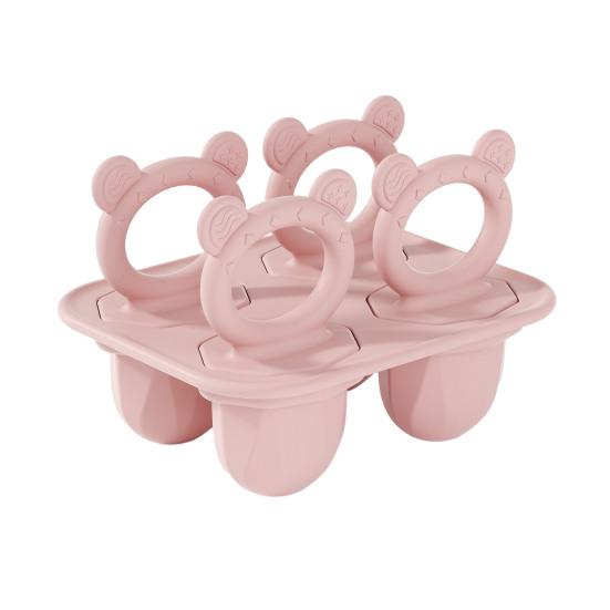 Silikon Baby Tenningsispinneform BPA-fri Fryserbrett for Frukt Yoghurt Tåler Oppvaskmaskin Morsom Tyggeleke