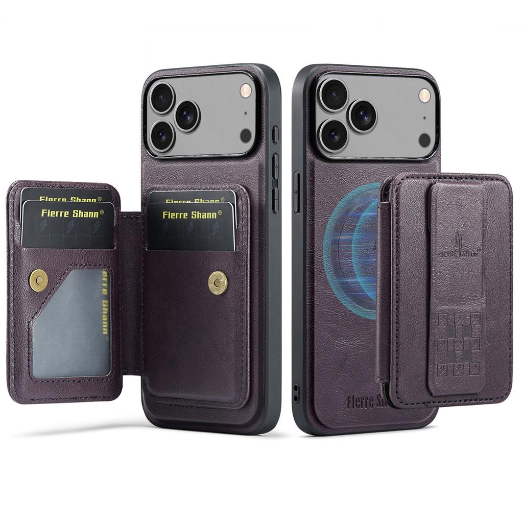 Detachable Card Slot Wallet for Magsafe Magnetic Leather Phone Case for IPhone 17 Air 16 15 14 Plus 13 12 11 Pro Max Cover