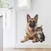 Cartoon Cute Cat Dog Wall Sticker for Kids Room Living Room Home Decoration Self-Adhesive
