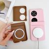 Magnetische effen kleur Huawei Pocket2 hoes - Valbestendig, Opvouwbaar, Scherm & PC Harde beschermhoes