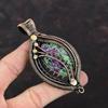 Ruby Zoisite Pendant Copper Wire Wrapped Pendant Dainty Ruby Zoisite Jewelry Handmade Gemstone Pendant Gift For Her Copper Wire Wrap Jewelry