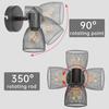 Spot led - dehobo - d0414 - orientable 350° - métal noir - 2 x 60w e14