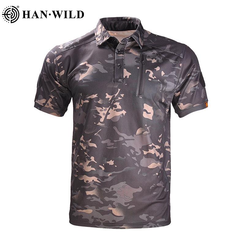 

Hanye Outdoor Tactical T-shirt Men s Sports Function Quick Drying Clothes Elastic Casual Collar Quick Drying Camo Short Sleeves 3X