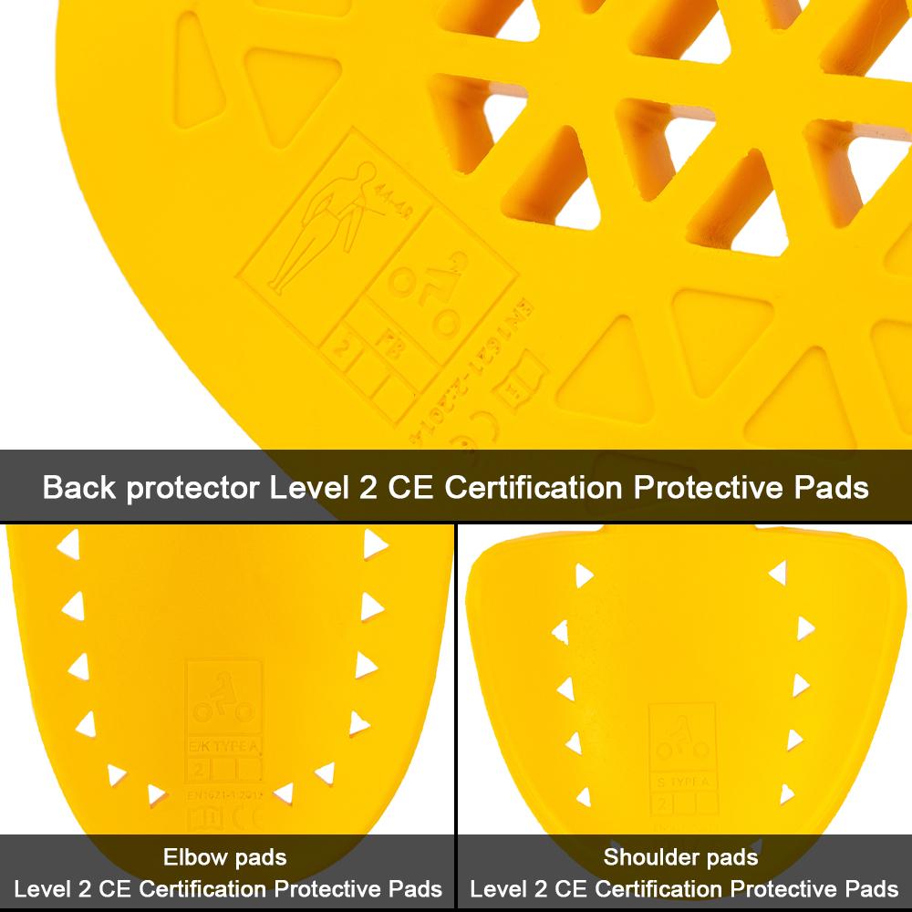 CE2 Certified Motorcycle Jacket Built-in Back Protective Gear Universal Motobike Clothing Inside Protection Elbow&Shoulder Pads