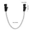 Alloy Nipple Clamp Set for Couples with Chain Breast & Labia Stimulation Massager Adult Bondage Game for Women's Sensation Play