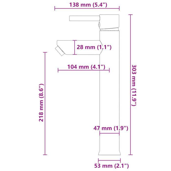 VidaXL Lavabo de Bain avec Robinet et Drain à Poussoir Vasque à Poser de Toilette Lave-mains de Salle de Bain Lavabo de 3098454