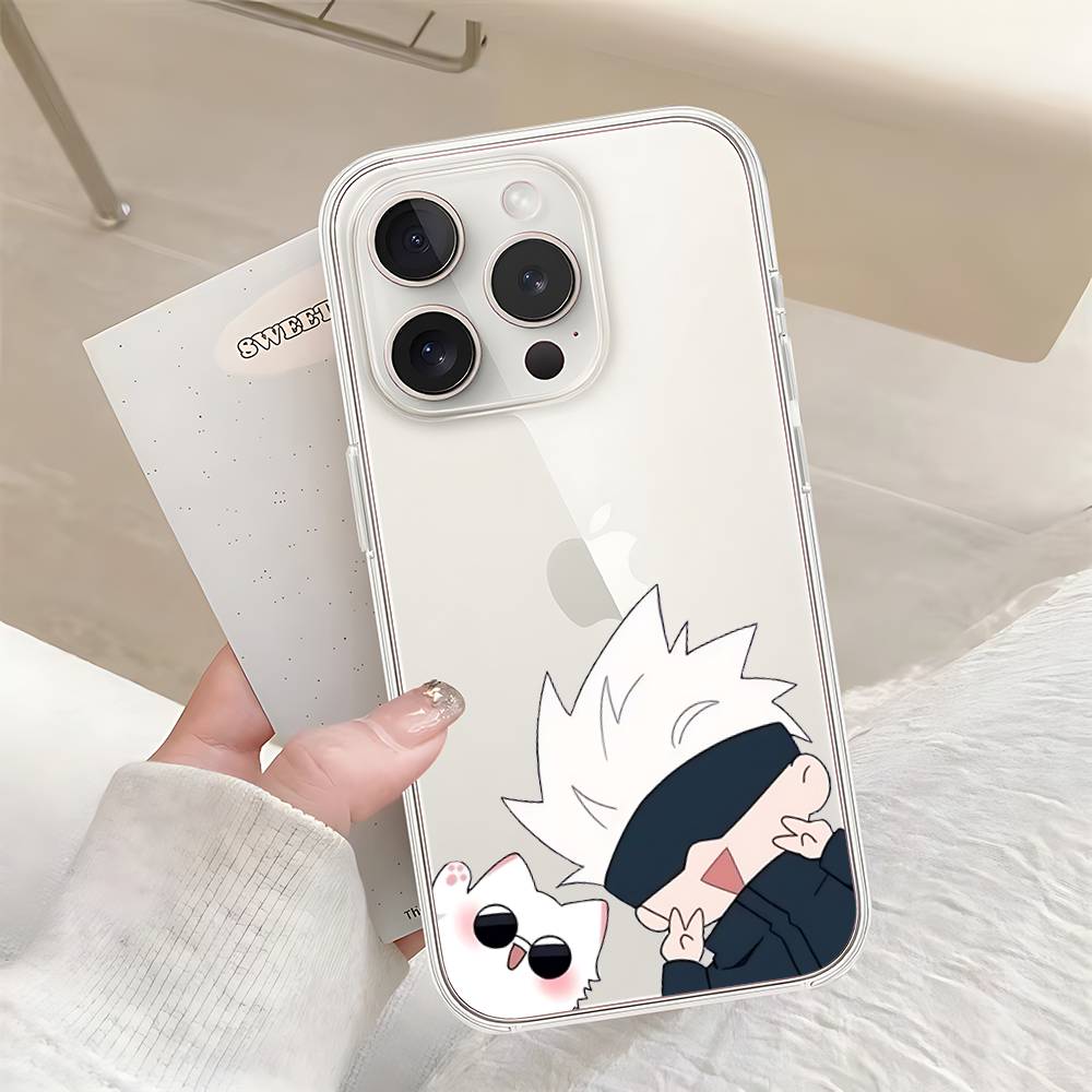 S-Satoru Gojo S-Suguru Geto Phone Case Soft Transparent Case For IPhone 17 16 15 14 13 12 11 Pro Max Mini Plus Shockproof Cover
