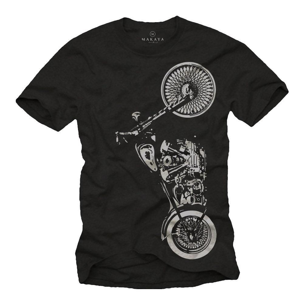 Cool Biker Gifts for Him - Mens Motorbike Tee Shirt black Motorcycle S-XXXXXL