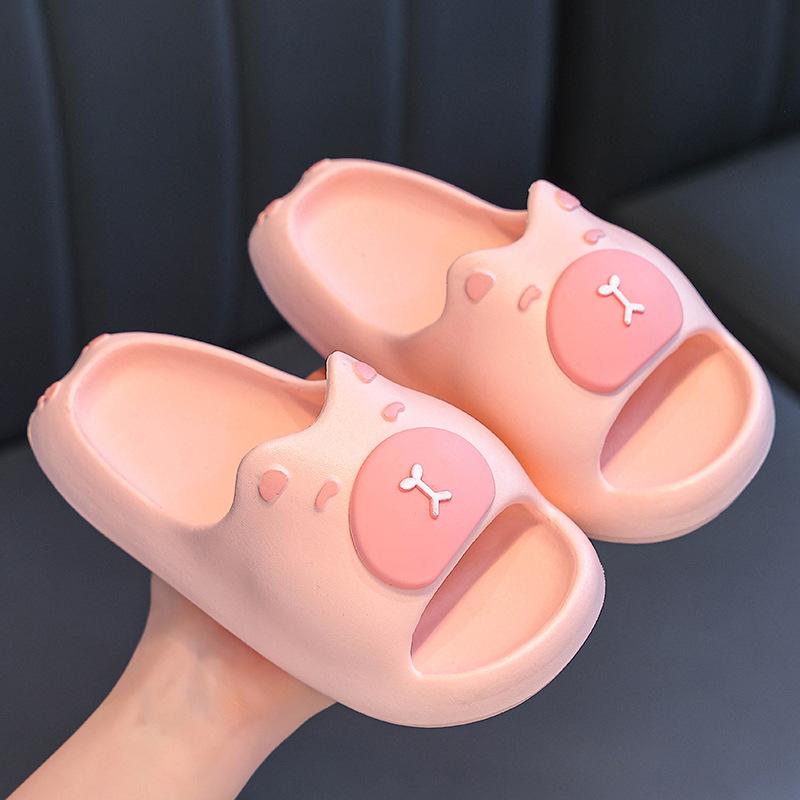 New cute capybara children's sandals for boys and girls, summer home bath non-slip bathroom slippers