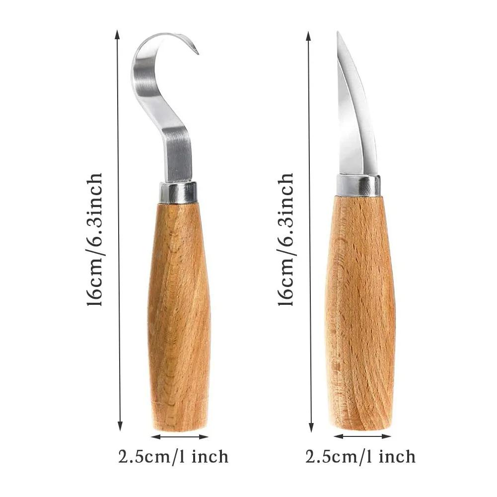 Ahşap Oyma Bıçağı Keski Kanca Bıçak Oyma Araçları Ergonomik Ağaç İşleme Kaşığı Dayanıklı Çarpık Yeni Başlayanlar Heykel Profesyonel