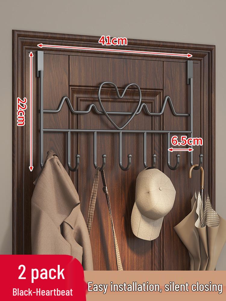 Door-Mounted Hook & Storage Rack for Clothes, Coats, and More