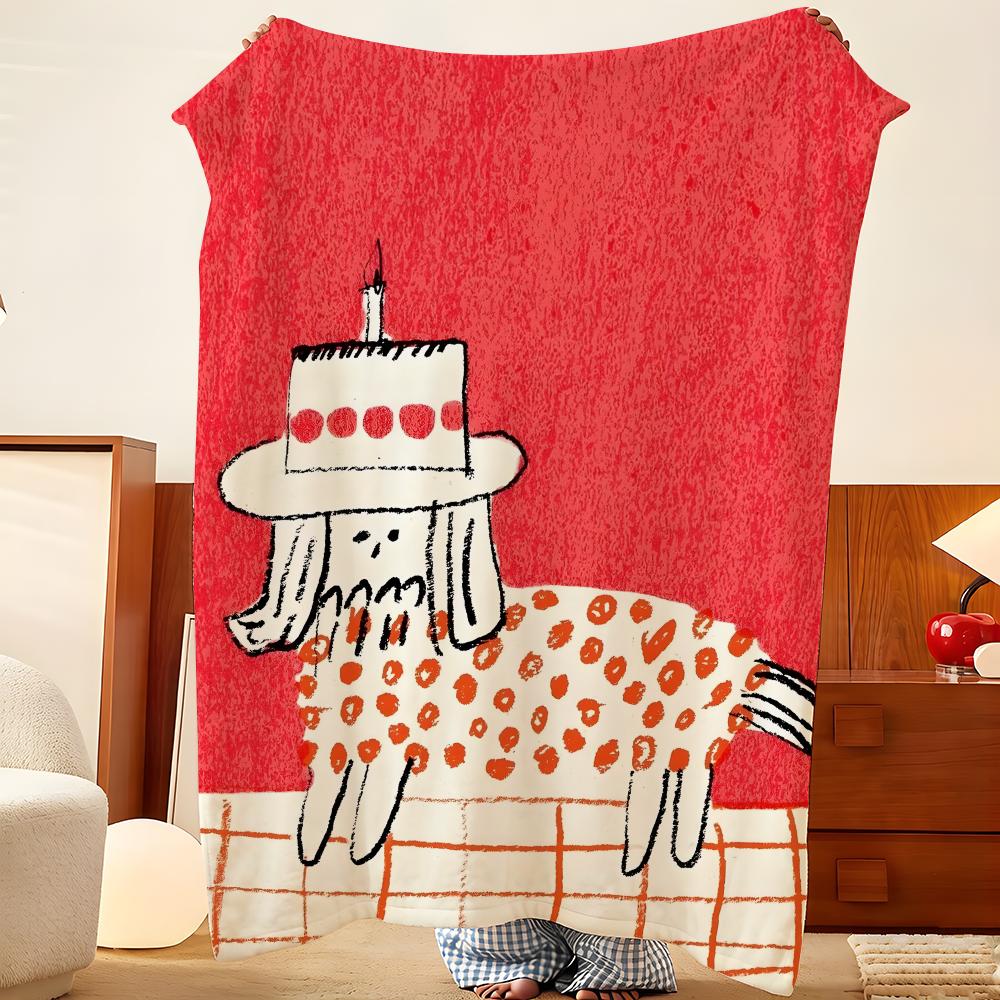 Craft I-icocrafts Throw Flannel Throw Blanket, Lightweight Cozy, Durable Washable Cute Cool