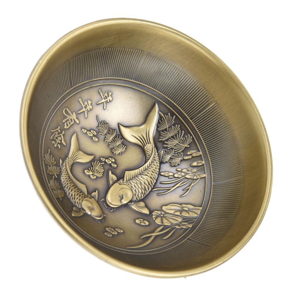 

Double Fish Incense Holder Bowl Shape Incense Bowl Decorative Incense Burner Home Worship Bronze
