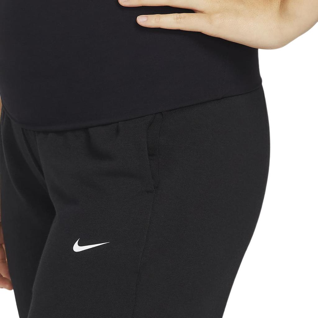 Nike Loose Mid-Rise Solid Straight Leg Casual Pants Women Bottoms Black FB4684-010