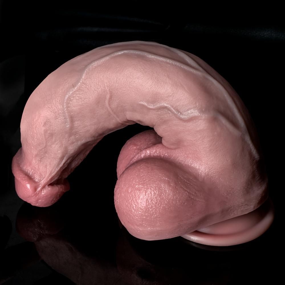 Realistic Vein Texture Silicone Dildo, Ultra Soft Liquid Silicone, Strong Suction Cup, Lifelike Skin Feel, Hands-Free Design, Multi-Size Collection