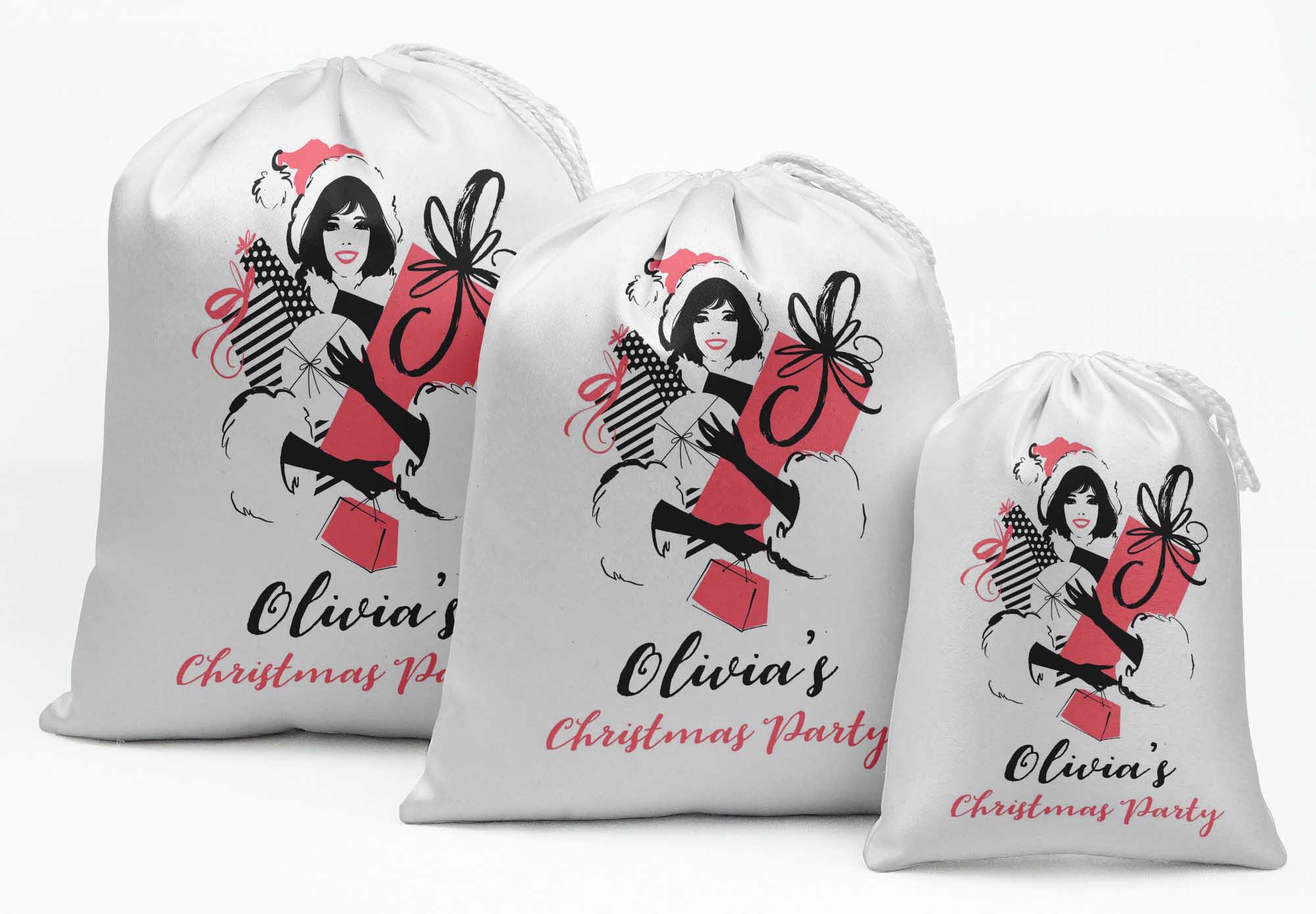 

Darling Souvenir Blue Merry Christmas Товари для вечірок на замовлення Сумки на зав’язках Favor Bags 15 8 x 10 Inches білий