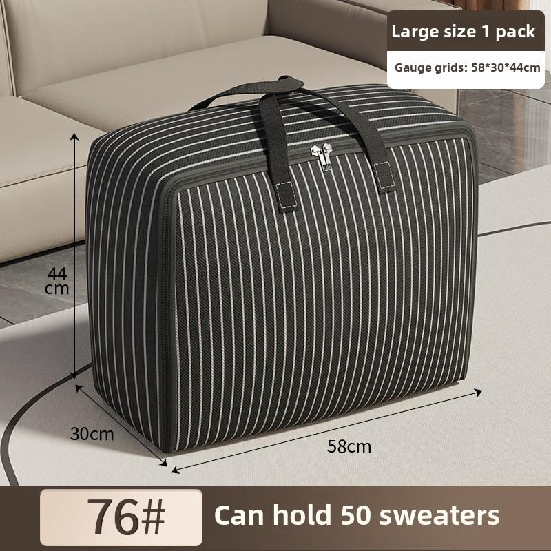 

Сумки для хранения из ткани Оксфорд, вместительная сумка для хранения одежды, водонепроницаемая сумка для переезда, дорожная сумка для хранения одеял в спальню Large чёрный