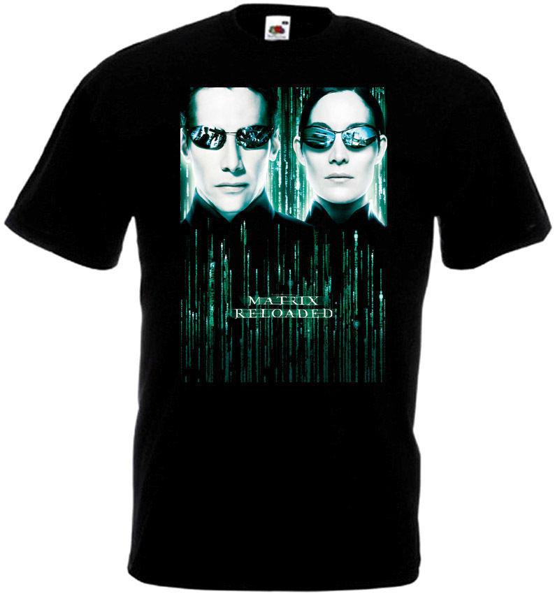 Matrix Reloaded v5 T-shirt black movie poster all sizes S5XL XXL